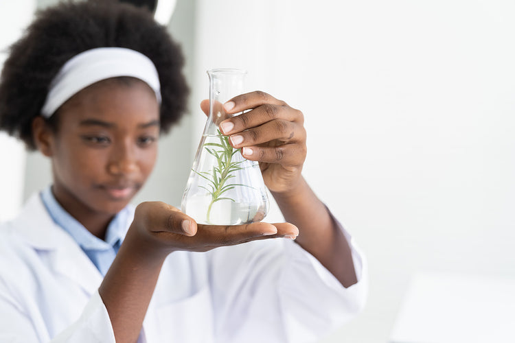 stock photo of a black woman scientist