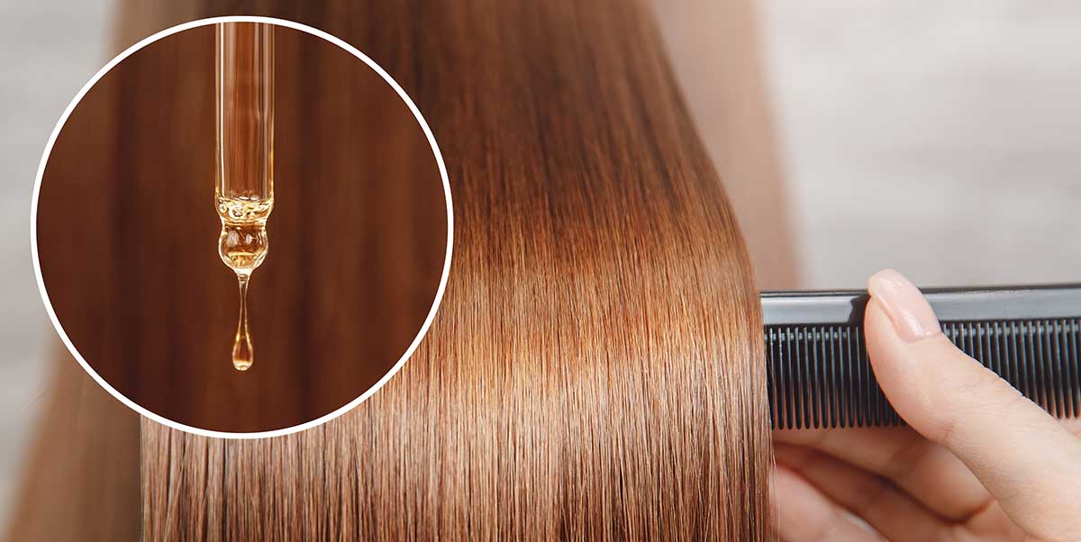 Stock image of hair oil