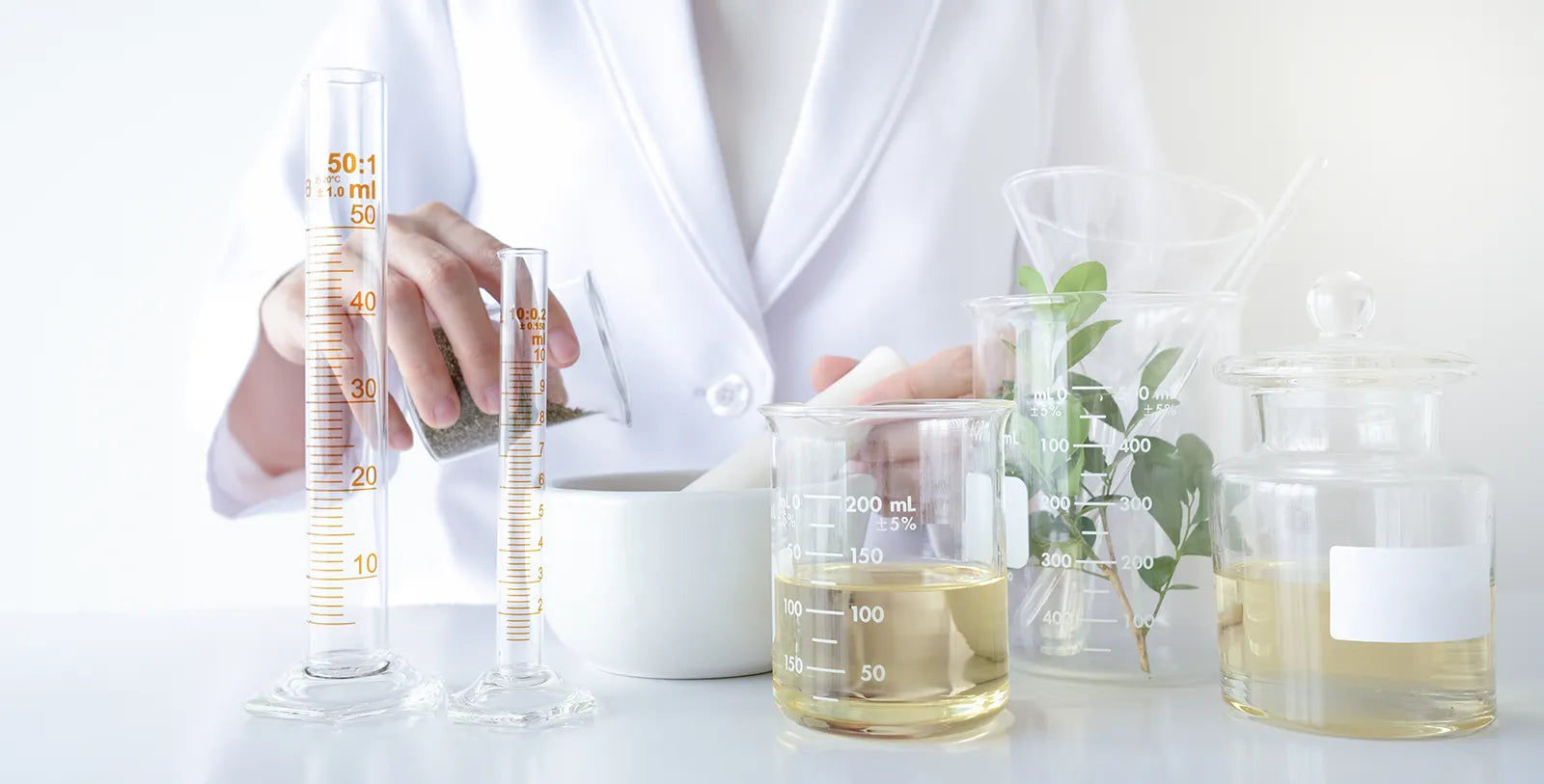 Stock photo of a natural skincare chemist