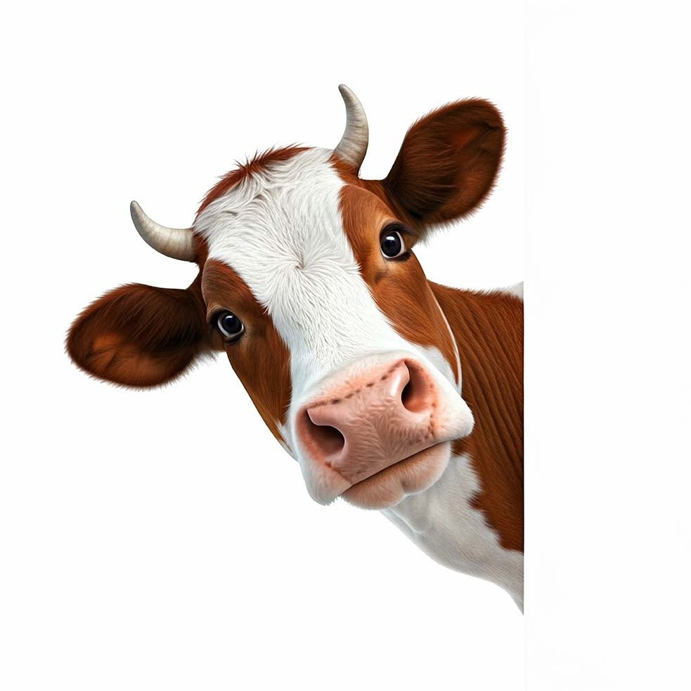 Ai generated stock photo of a cow 